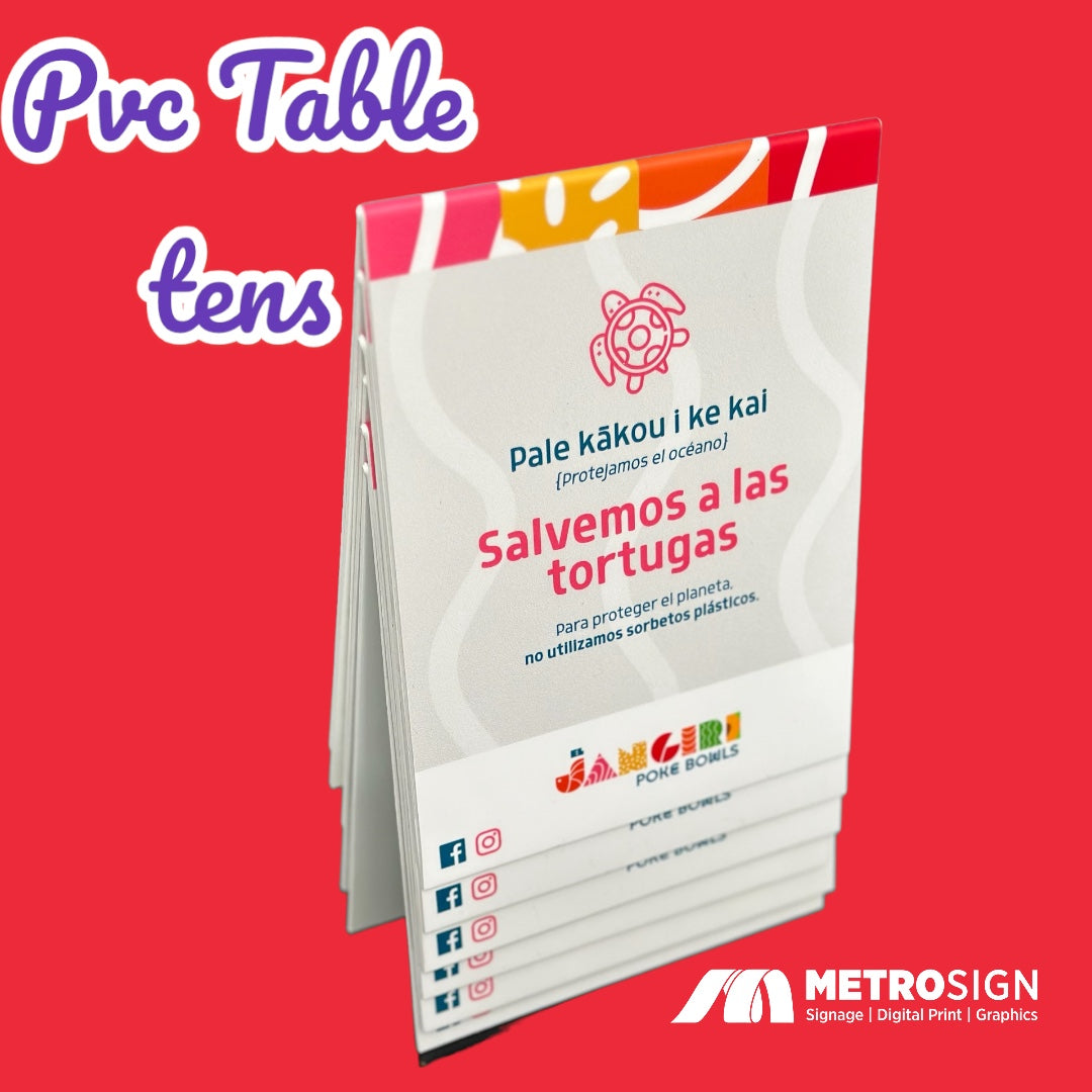 Table Tent PVC