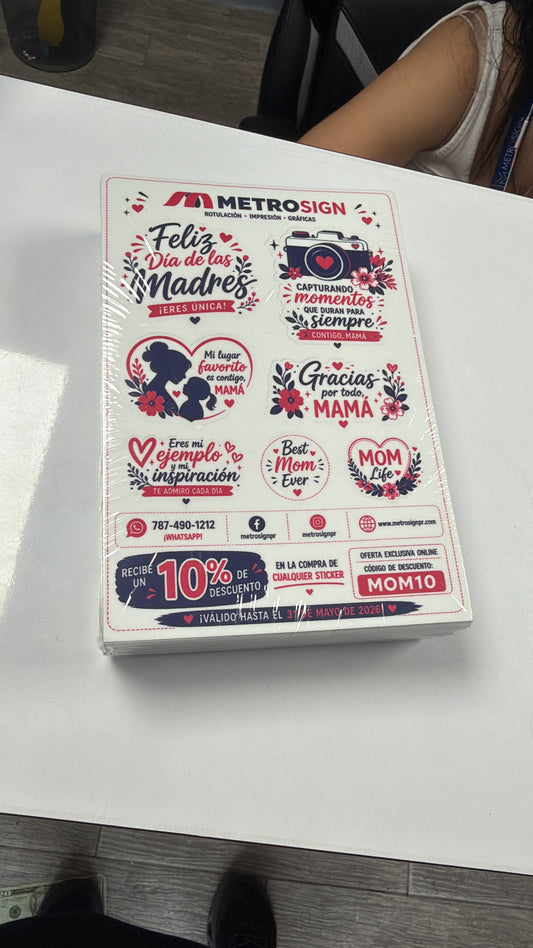 stickers in sheets