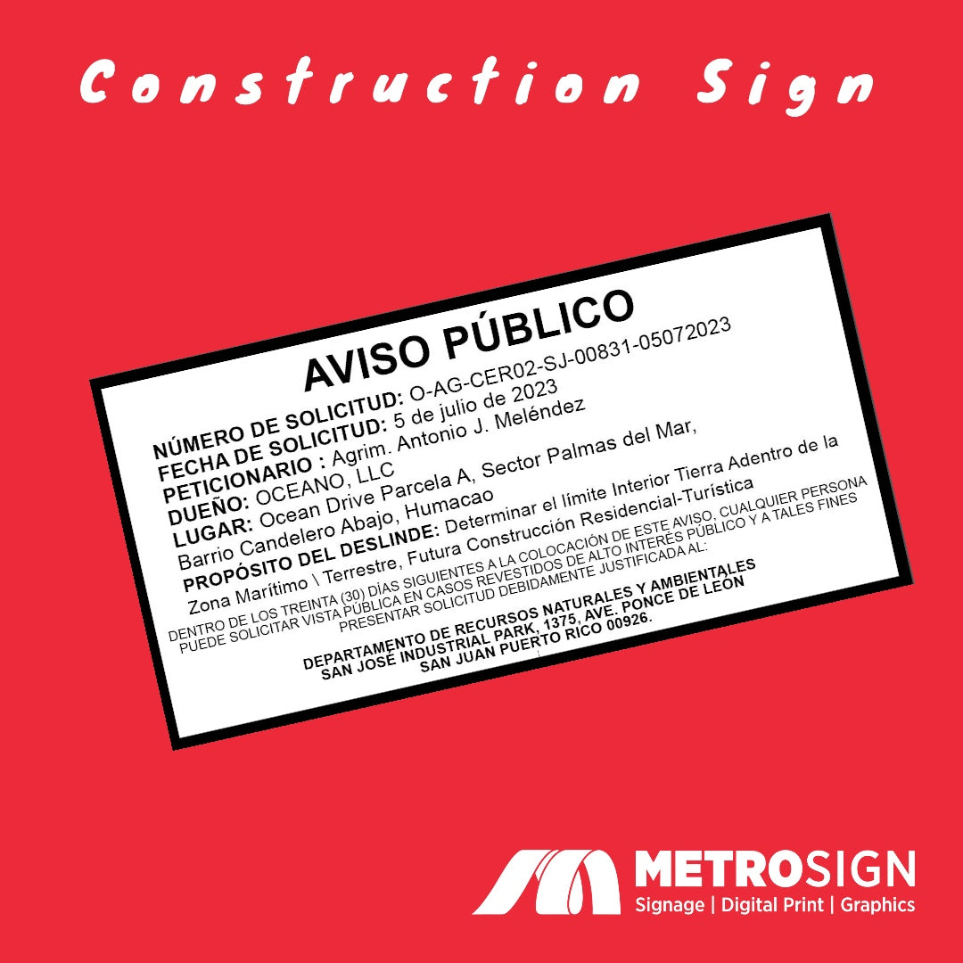 Constructions Signs