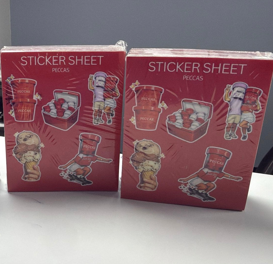 stickers in sheets