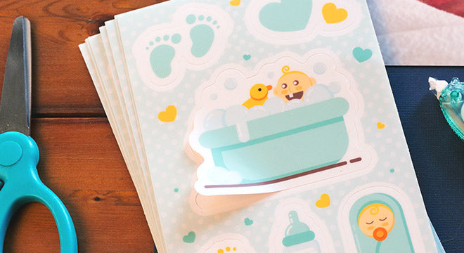 stickers in sheets